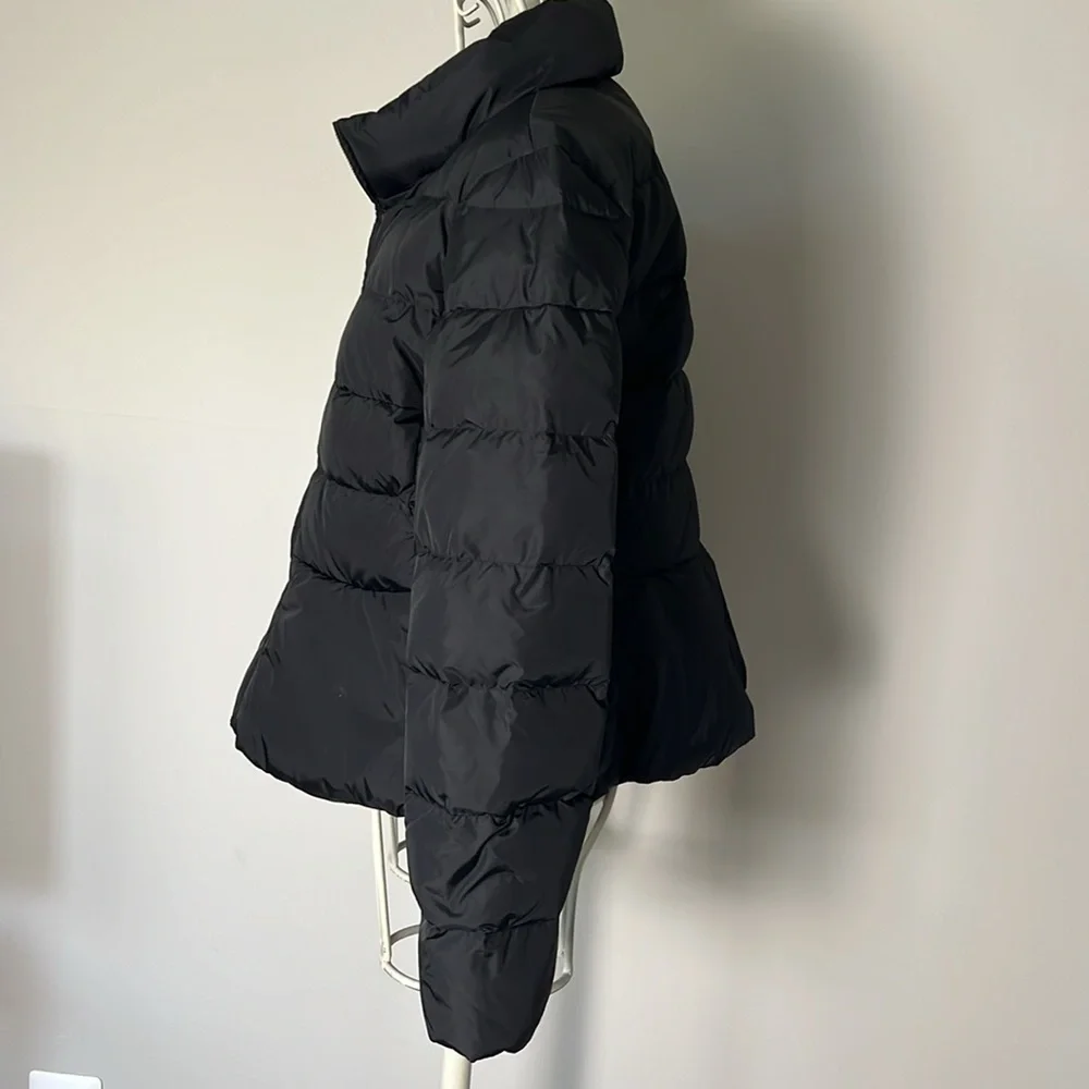 Kate Spade Peplum Puffer Jacket in Black - Picture 3 of 6